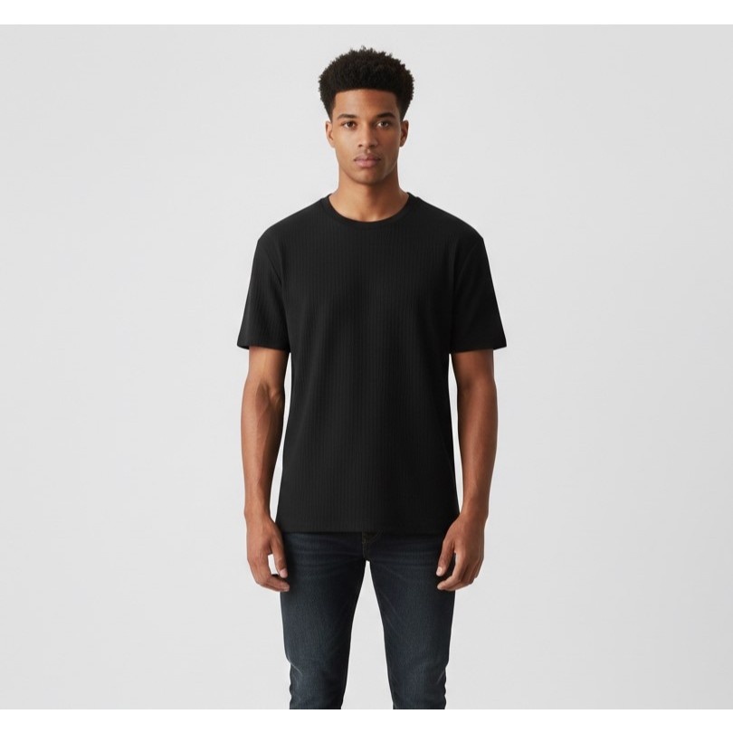 Kaos Gap Relaxed Rib Tshirt Black Original