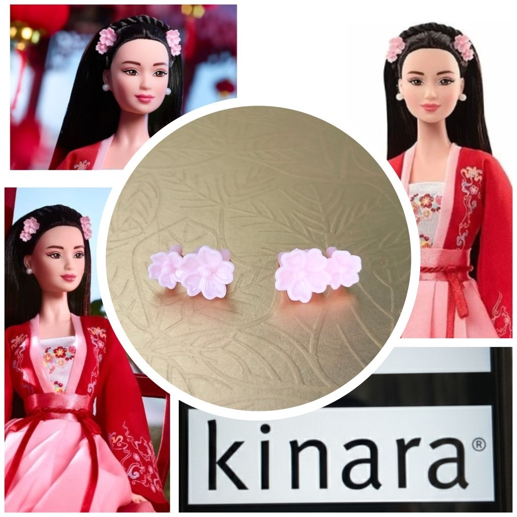 Sepasang Jepit Rambut Bunga Sakura Barbie Doll Lunar 2022