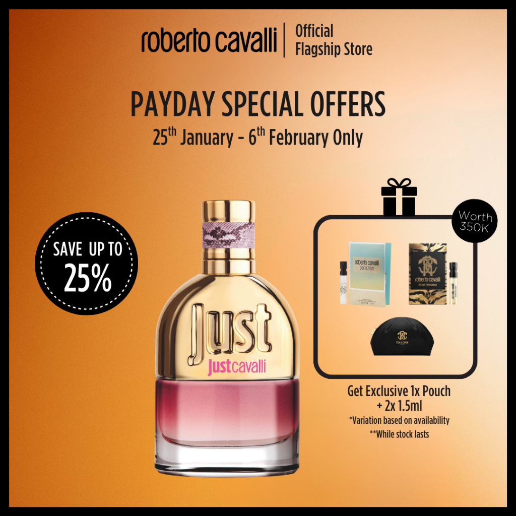 Roberto Cavalli Just Cavalli For Her EDT 75ml - Parfum Wanita