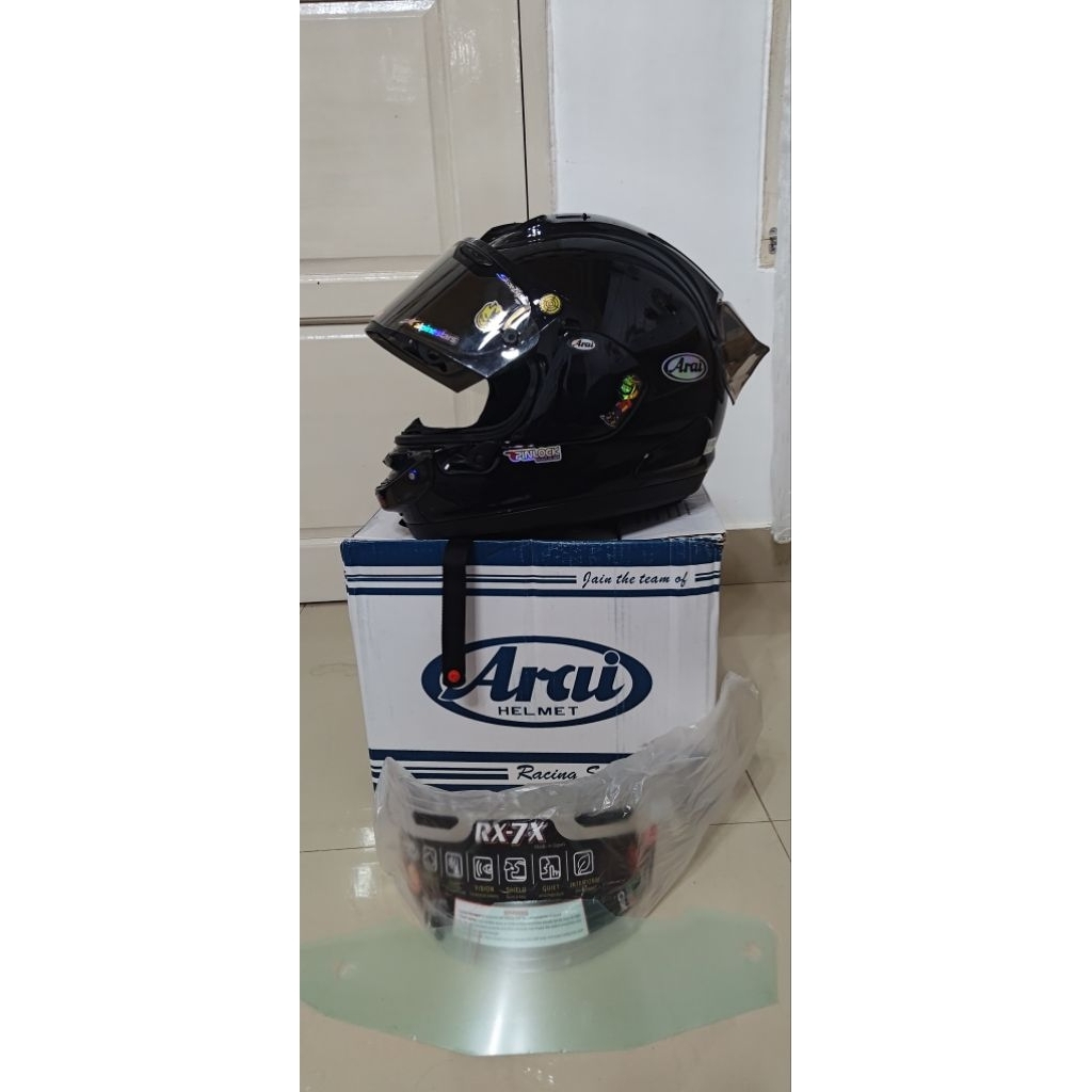 Arai RX7X clone black glossy ( ukuran L )