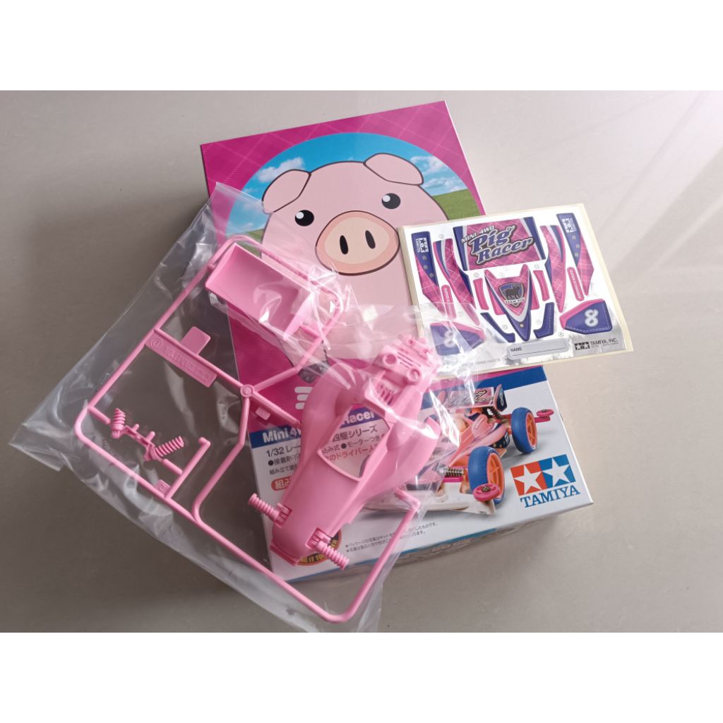 Astute pig racer body decal box figure racer pig original tamiya