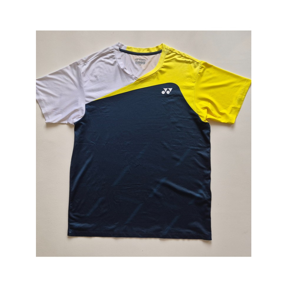 YONEX Man Game Wear 2021 T-Shirts Marocco Blue Badminton Kaos Jersey Bulu Tangkis Lengan Pendek