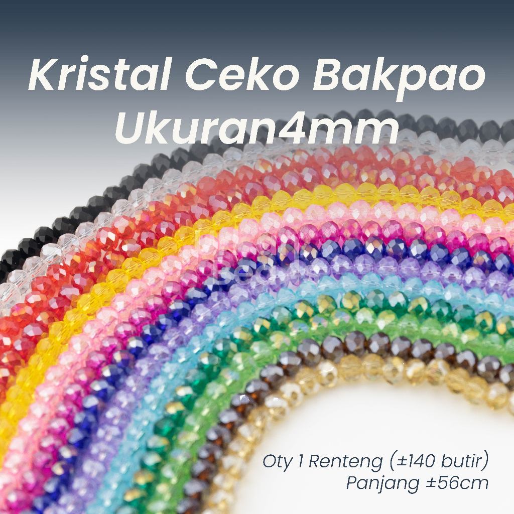 [4mm] Kristal Ceko Bakpau 4mm Premium / Manik Ceko 4mm / Kristal Ceko 4mm / Ceko 4mm / Manik Manik