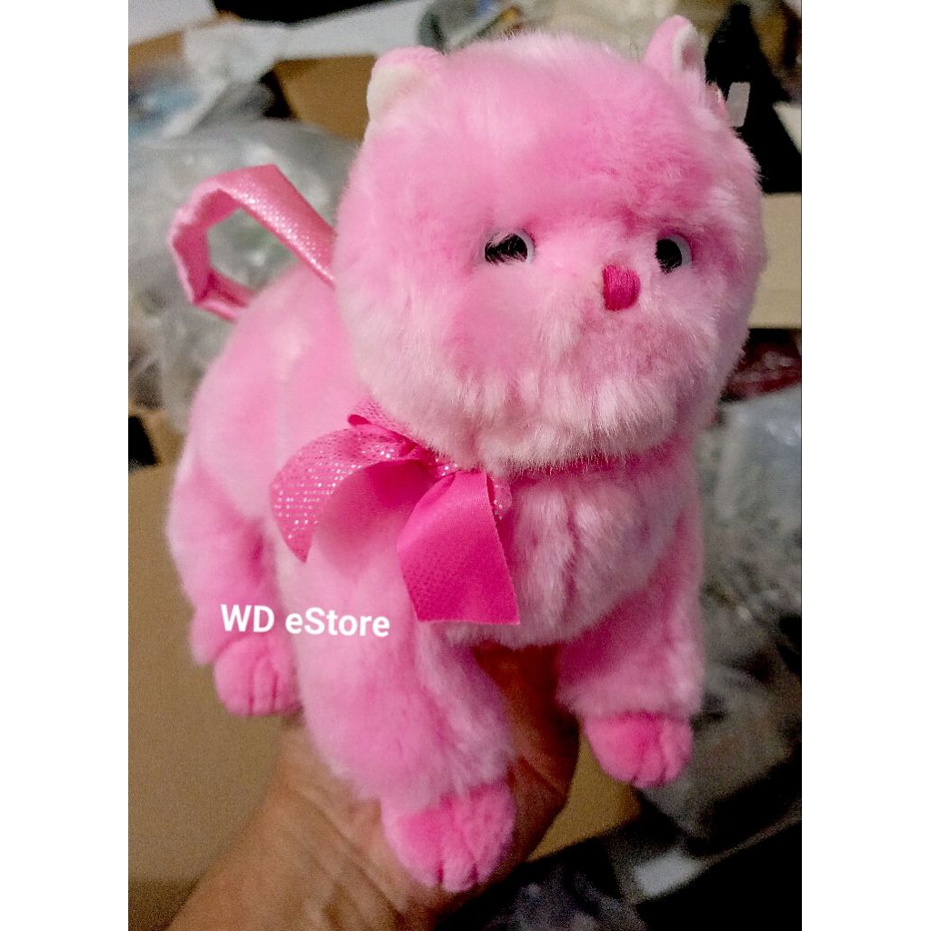 Boneka Dompet Kucing Warna Pink, TY Beanie Pinkys Chic