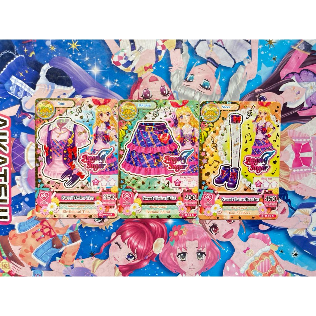 Kartu Aikatsu Ichigo Hoshimiya Twins Angely Sugar Sweet Twins Set Gemini Consellation Zodiak Seira O