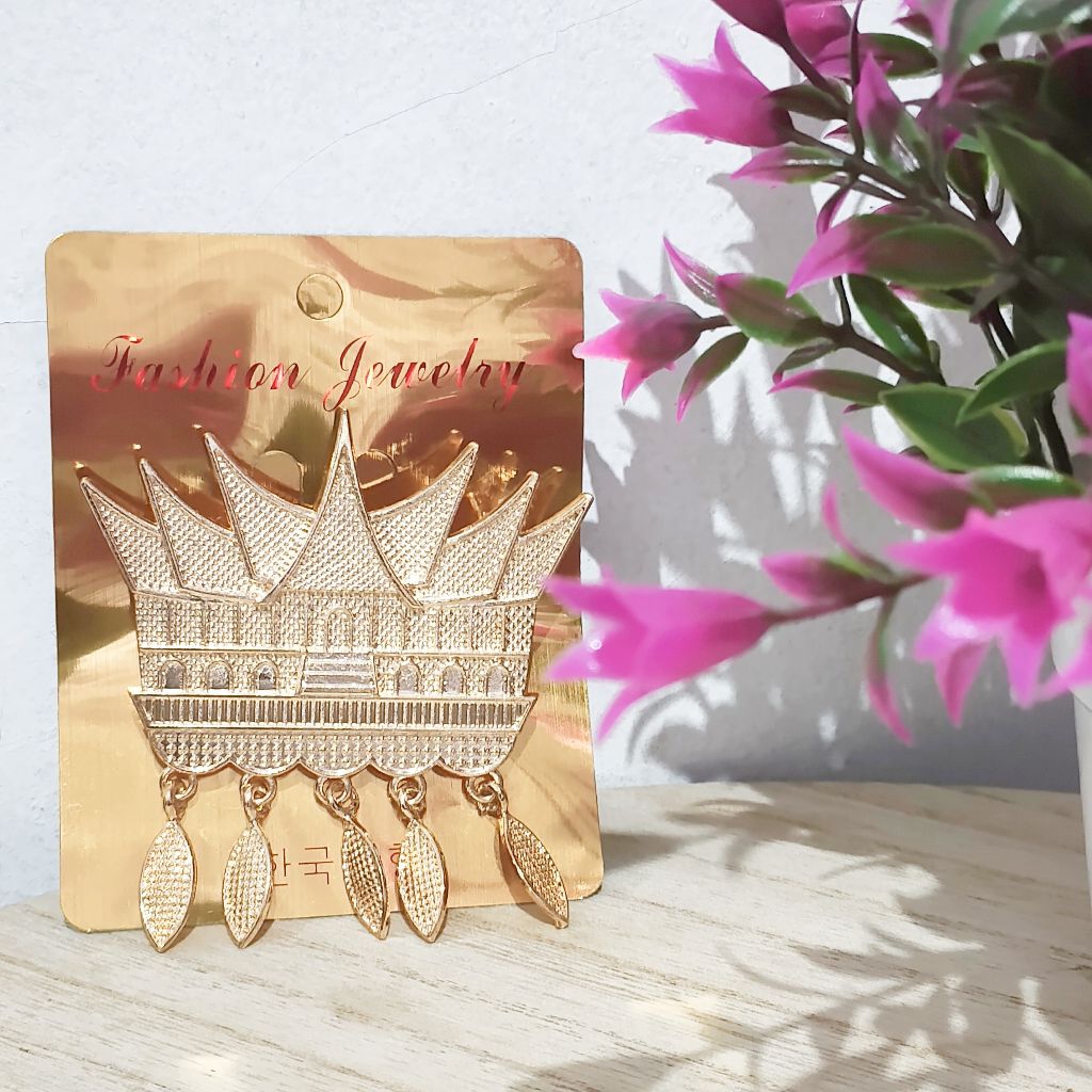 Bros Etnik Kebaya Tradisional Rumah Minang & Gadang Mewah Elegan Aksesori Autentik untuk Kebaya Trad