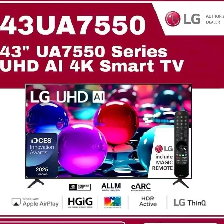 LED TV LG 43 INCH TIPE 43UA7550PSA | 43UA7500 SMART TV UHD 4K DIGITAL TV/LED 43 INCH