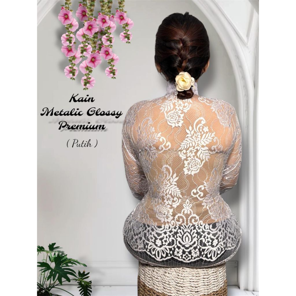 Kain  Kebaya Brokat Metalic glossy