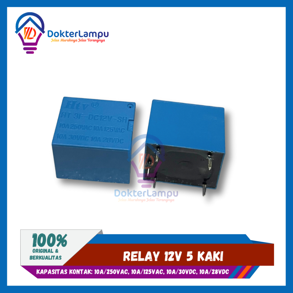 RELAY 12 VOLT 5 PIN / Relay DC 12v 5pin Murah