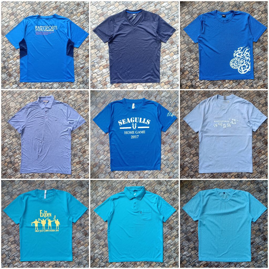 Kaos Jersey Running dry fit preloved original, Jersey olahraga pria dry fit