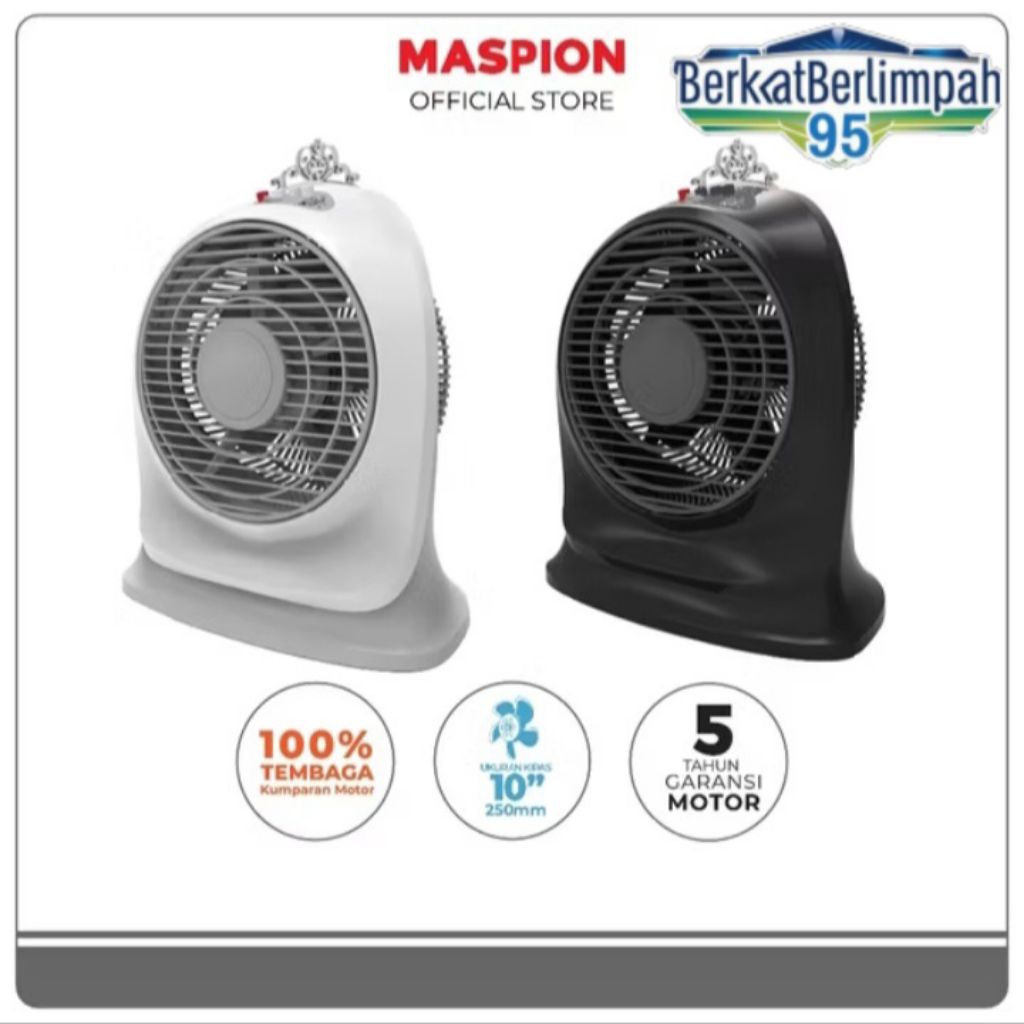 MASPION JF-103 RC (100% ORI) Box Fan Remote Kipas Angin Kotak + Remot 10" 35W