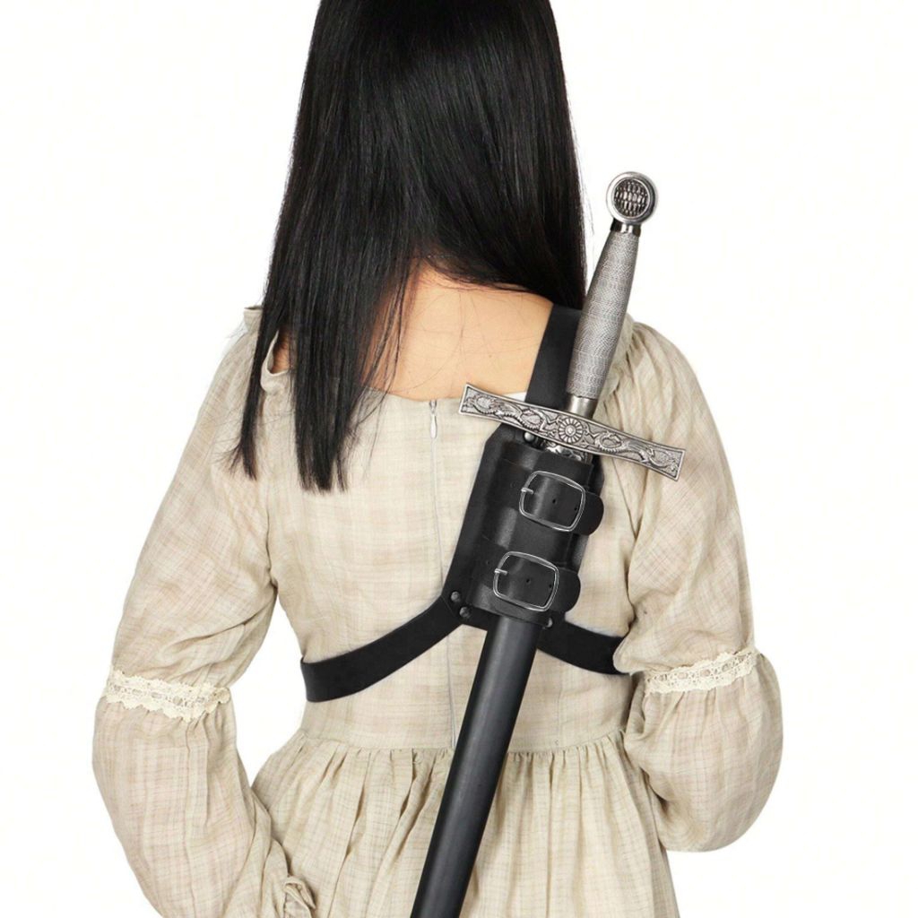 Sarung Pedang Retro untuk Bahu, Aksesori LARP, Sarung Pisau Abad Pertengahan, Tempat Pedang Kulit un