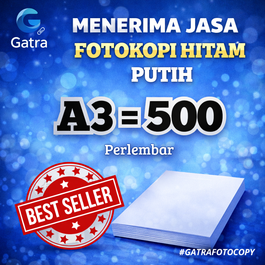 FOTOCOPY A3 HITAM PUTIH MURAH