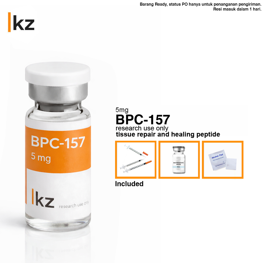 BPC-157 5mg Peptide Lypholized Powder free BAC sput pad kzresearch bpc157 tissue tendon repair