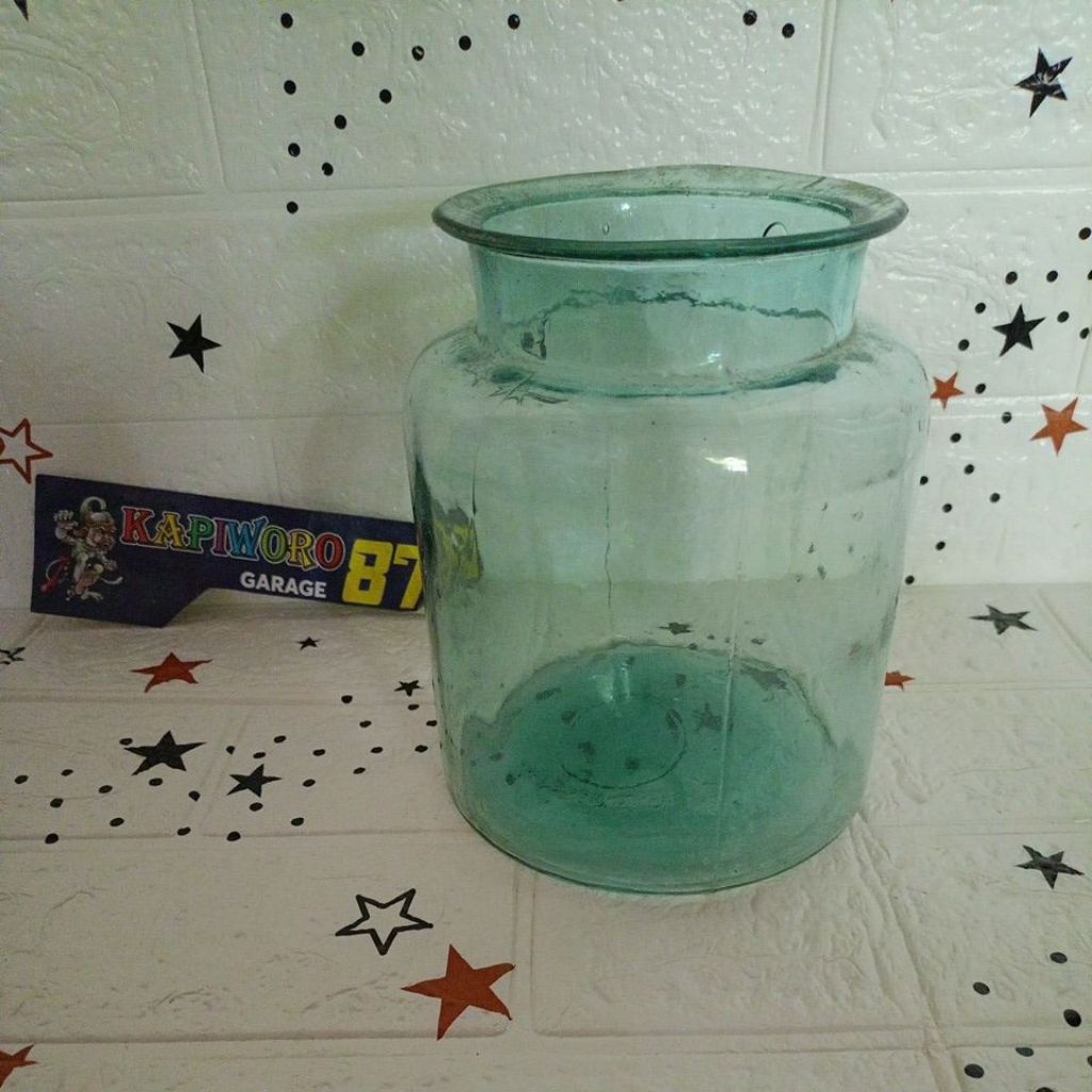 Lodong jadul/toples lawas kaca tanpa tutup