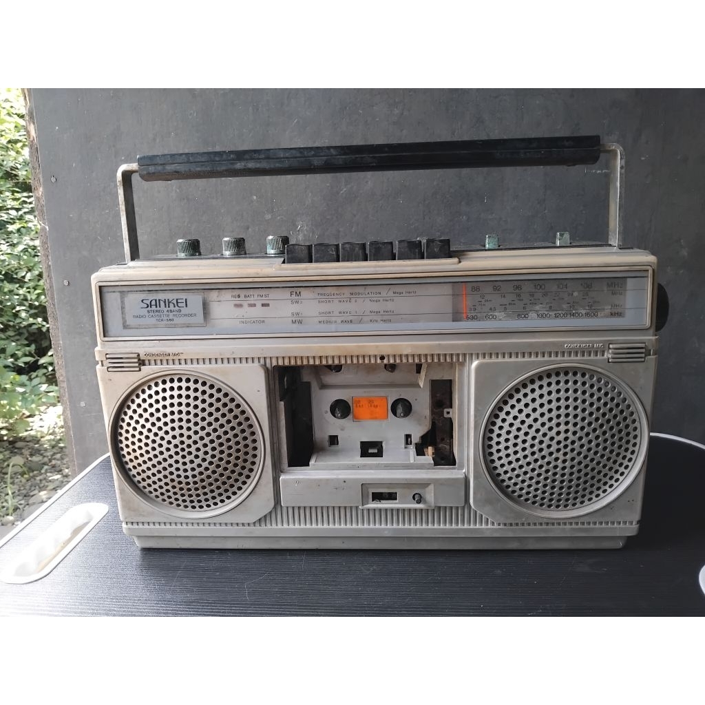 Vintage Radio tape Bombox Sankei - Radio tape jadul Antik