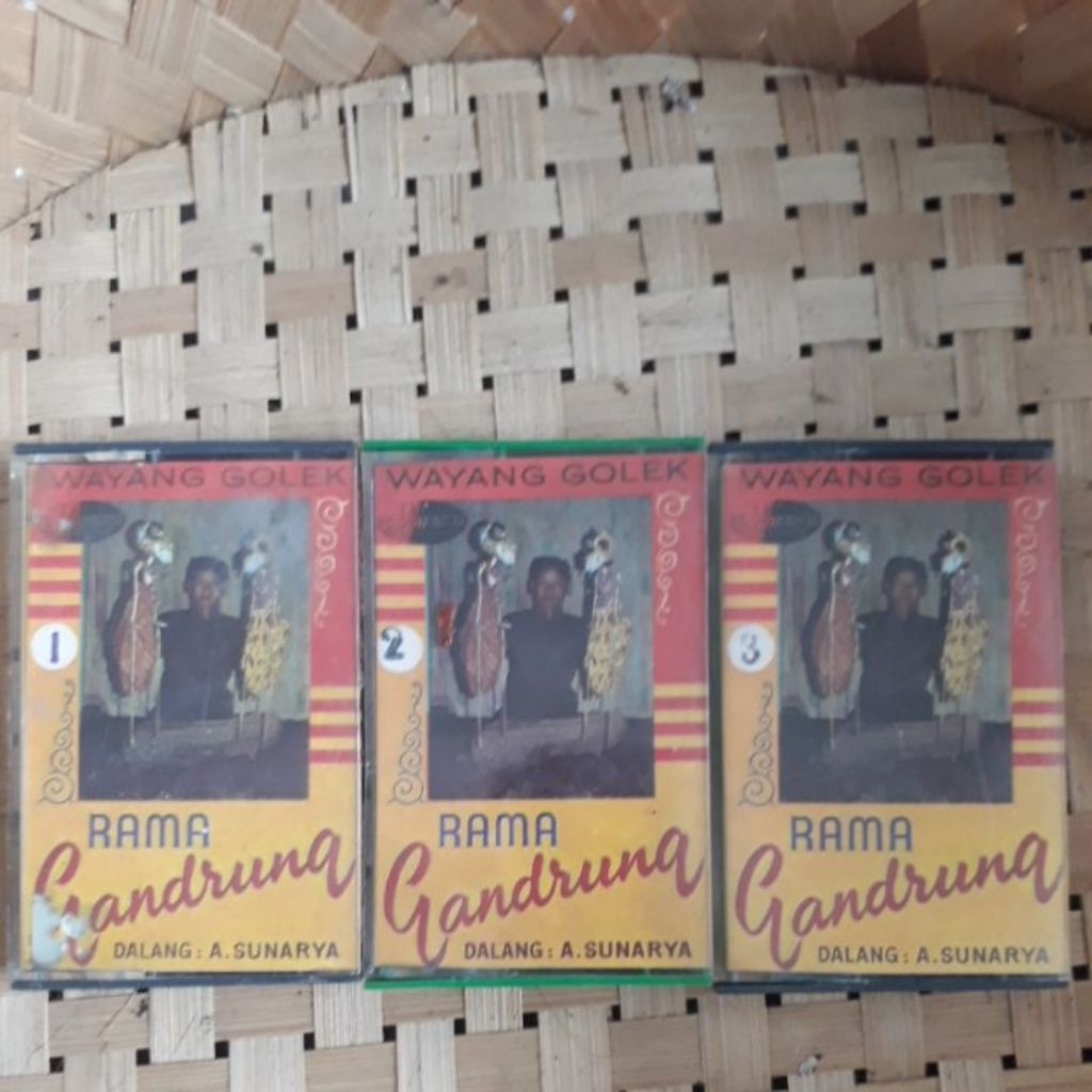 3 Unit Kaset Tape Wayang Golek Rama Gandrung Dalang A. Sunarya Part 1 2 dan 3