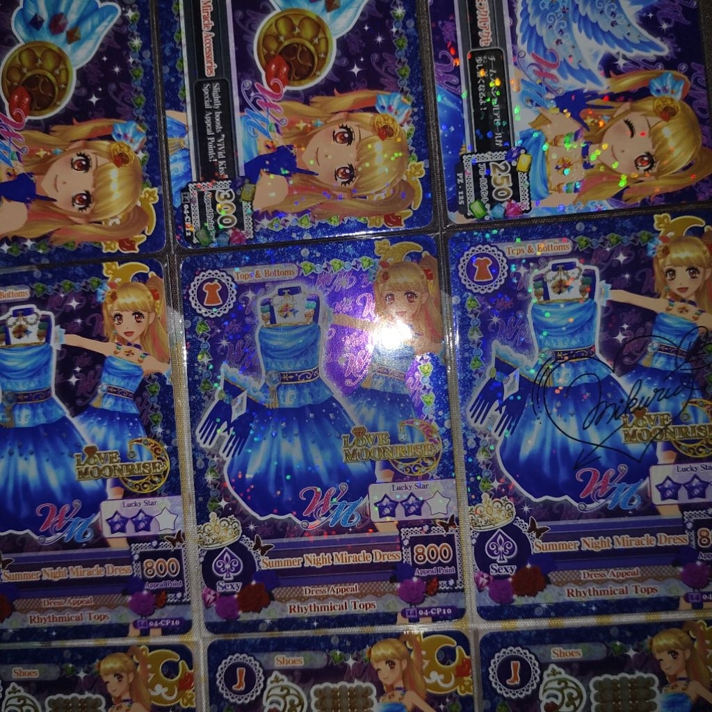 Aikatsu Mikuru WM Summer Night Miracle 3 Piece Acc Dress Shoes Indo Love Moonrise CP Campaign Premiu