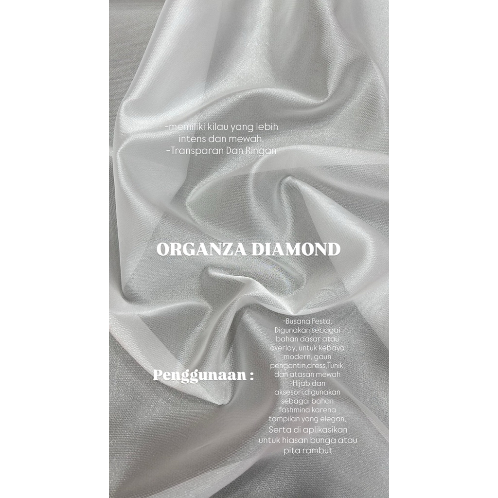 Organza Diamond/Kain Organza/Organza Tebal/Organza