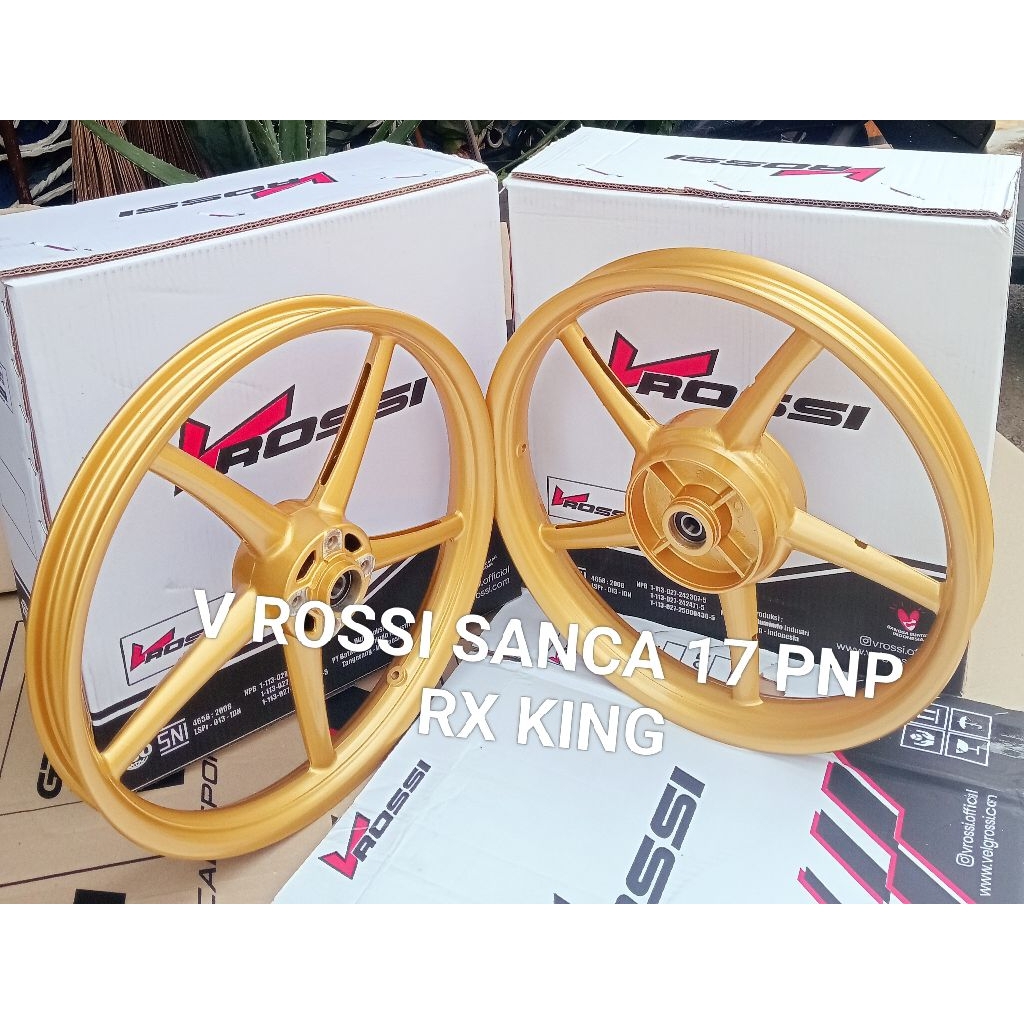 VELG/PELAK RACING RX KING V ROSSI SPRINT SANCA PALANG 5 RING 17 PNP RX KING