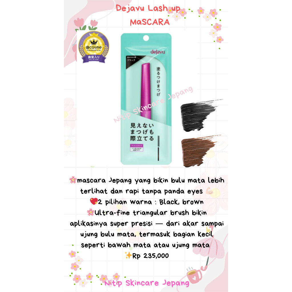 PO jepang -- mascara dejavu original, extra volume mascara dejavu, best seller mascara dejavu dari j