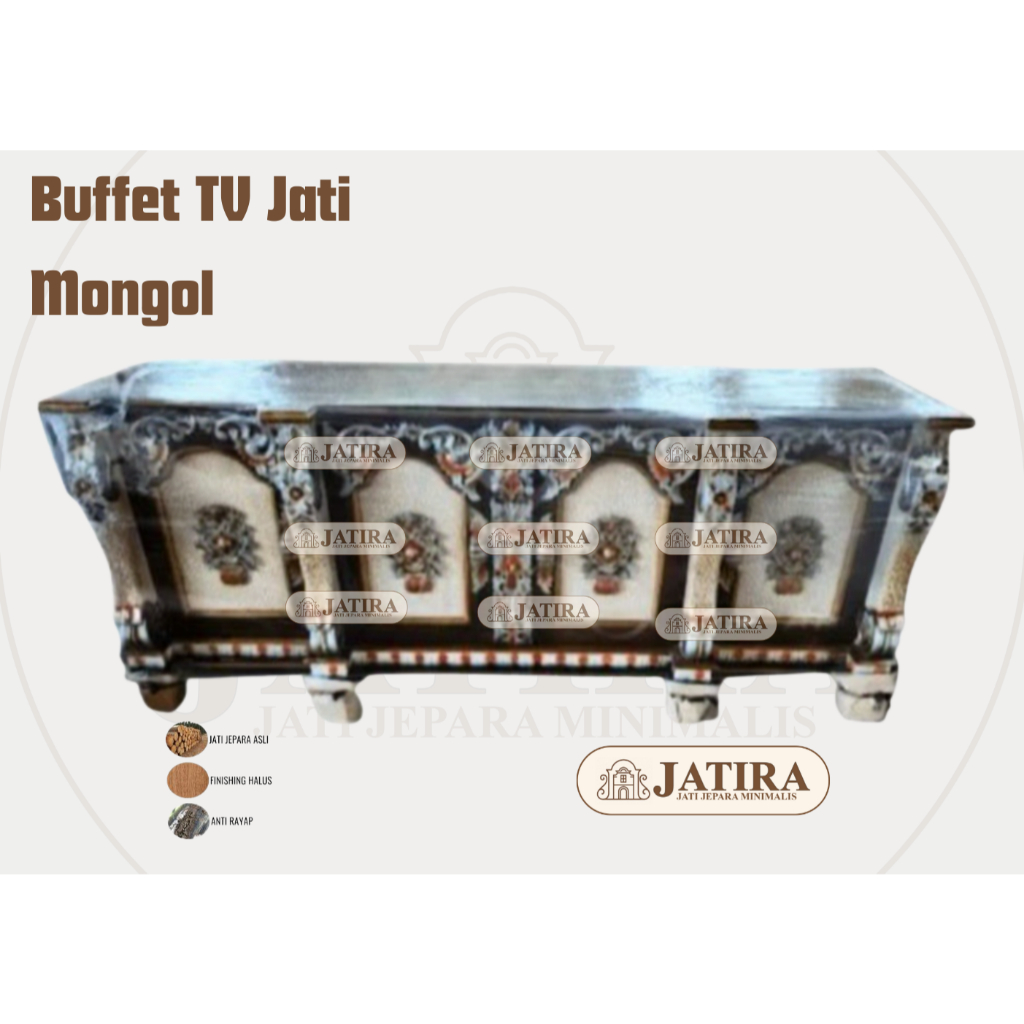 Buffet TV Jati Mongol | Buffet TV Jati Jepara Asli Murah Palembang