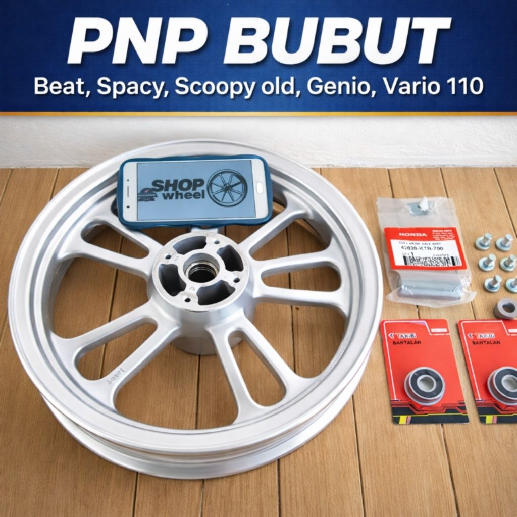 BUBUT depan aja velg ring 12 PNP scoopy beat spacy genio vario110