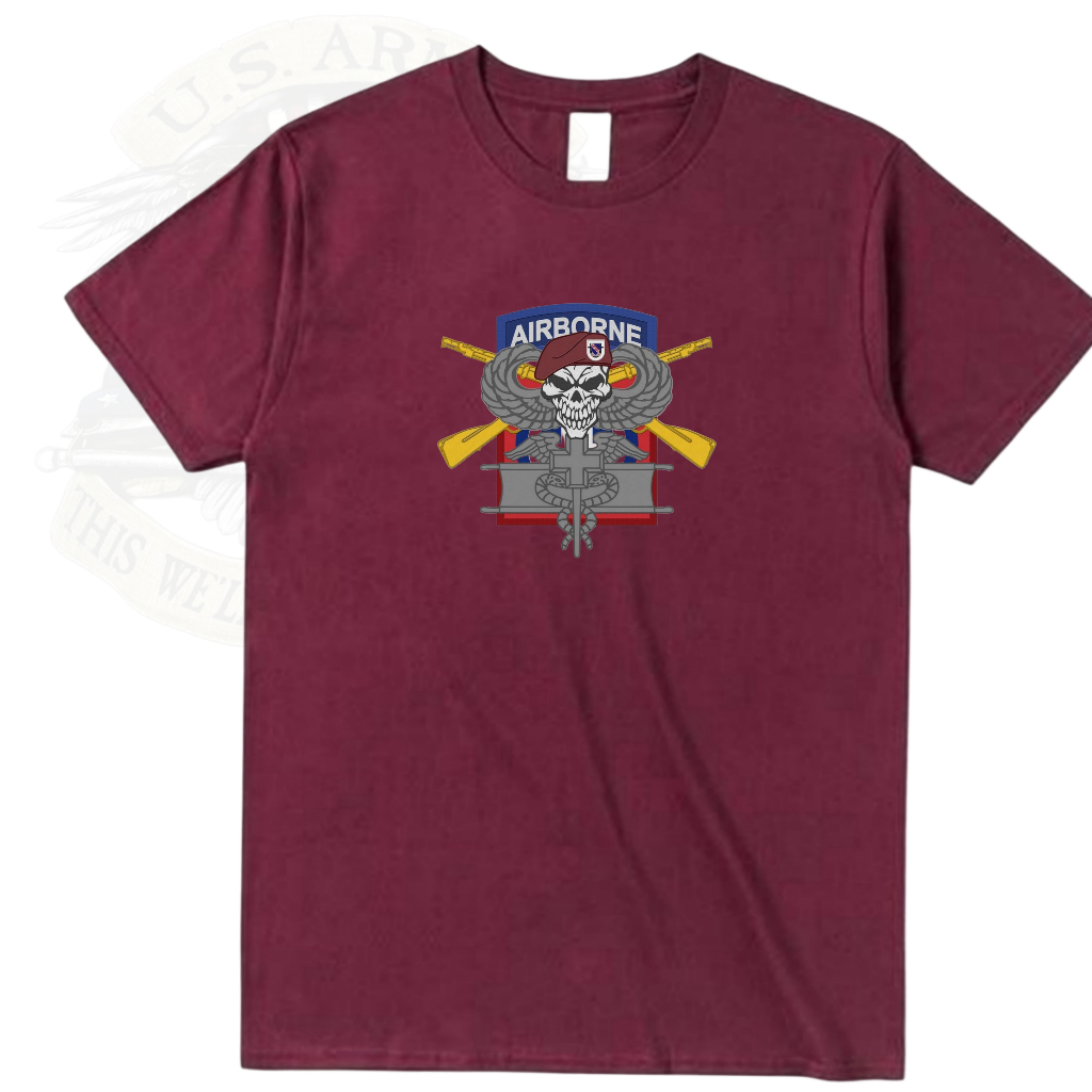KAOS AIRBORNE INF US ARMY – TSHIRT TACTICAL MILITARY GROM COMBAT STYLE BAJU TENTARA PRIA