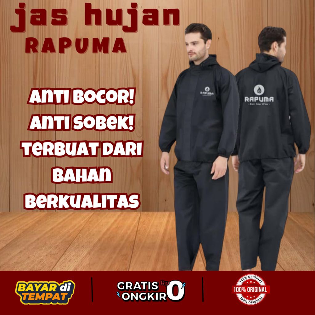 jas hujan premium bahan taslan Korea