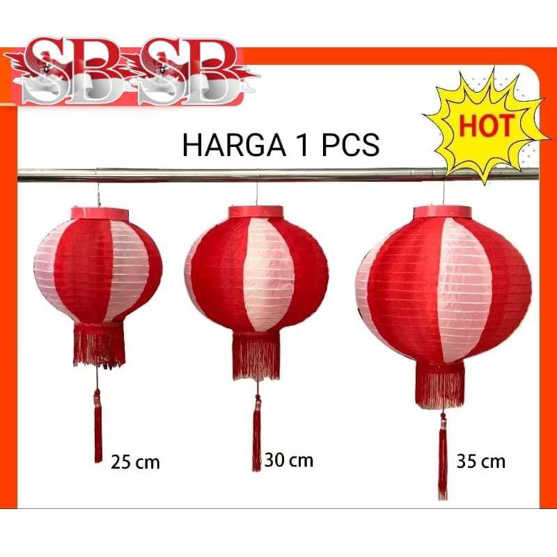 Lampion Kain Merah Putih Lampion HUT RI 17 Agustus Lampion Dekorasi Agustusan Lampion Tahan Air HARG