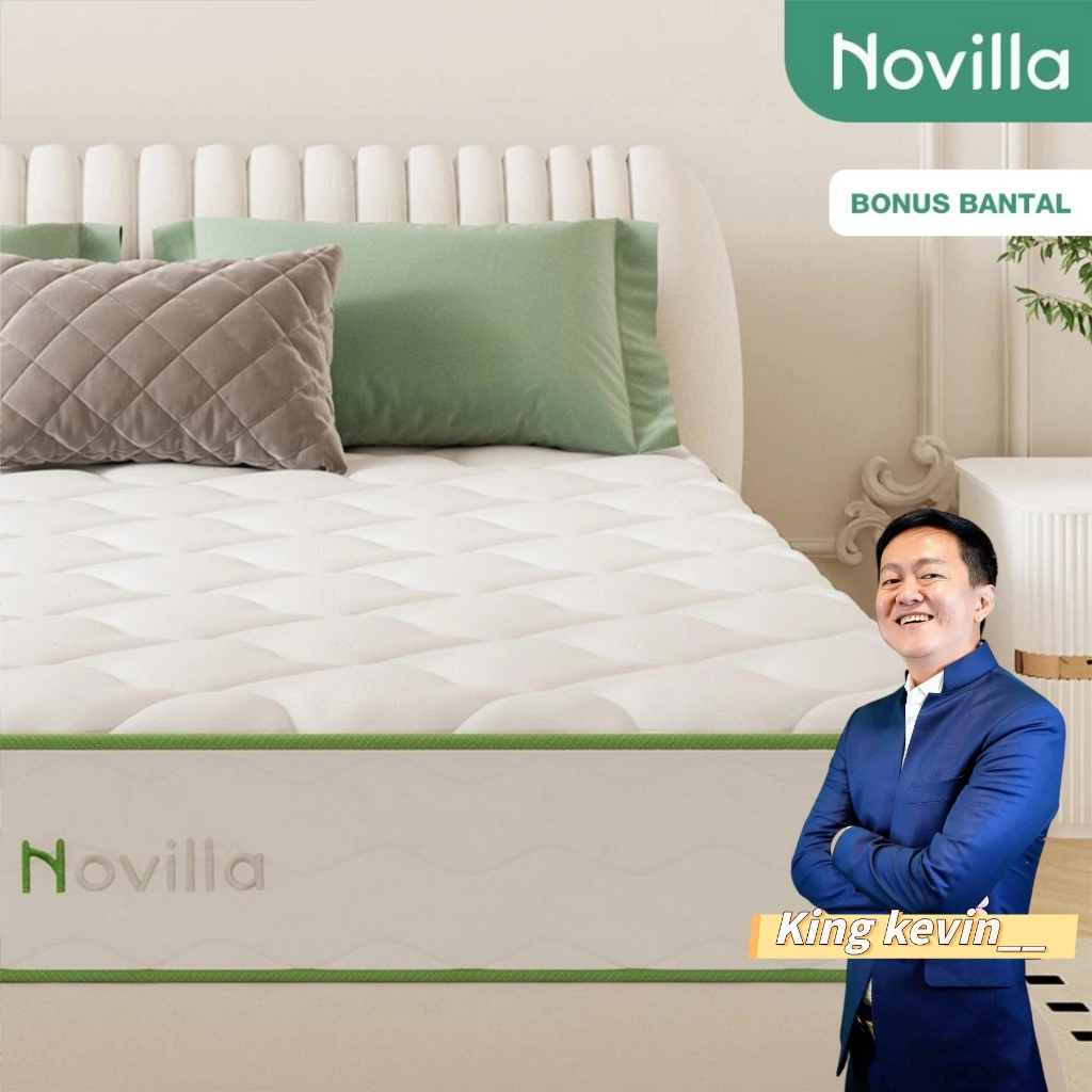 Novilla kasur MetaDream lantai pegas springbed tebal 18/20cm empuk matras anti lembab ukuran royal