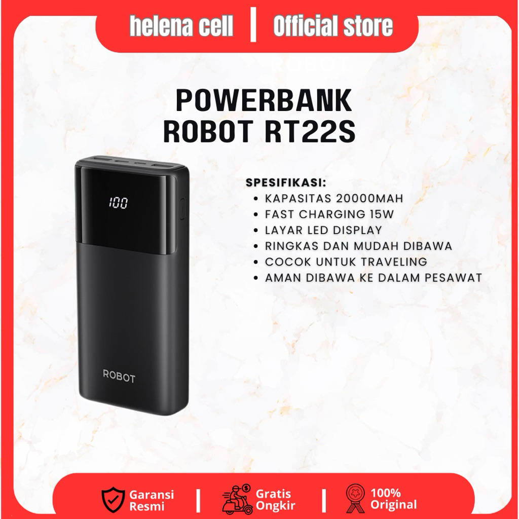 Powerbank Robot RT22S 20000 MAH