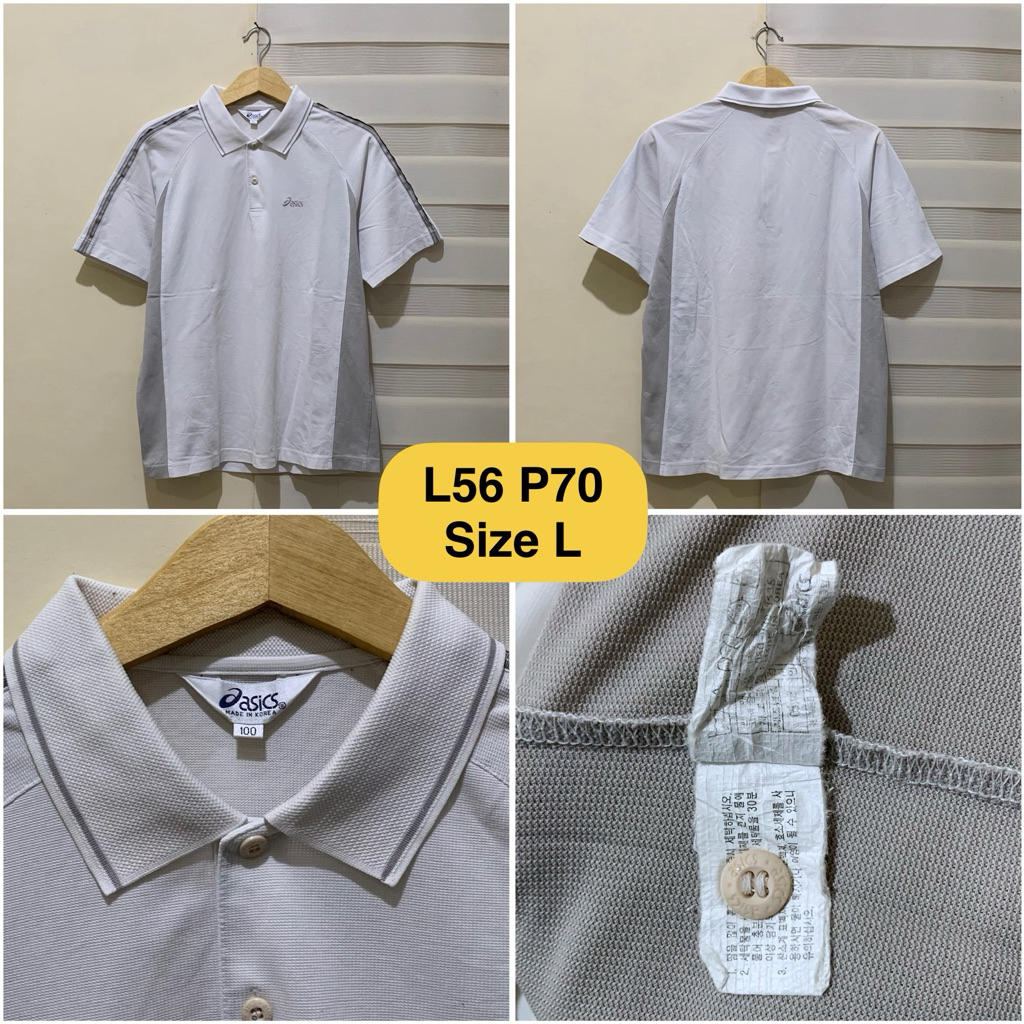 Poloshirt Asics Putih Original