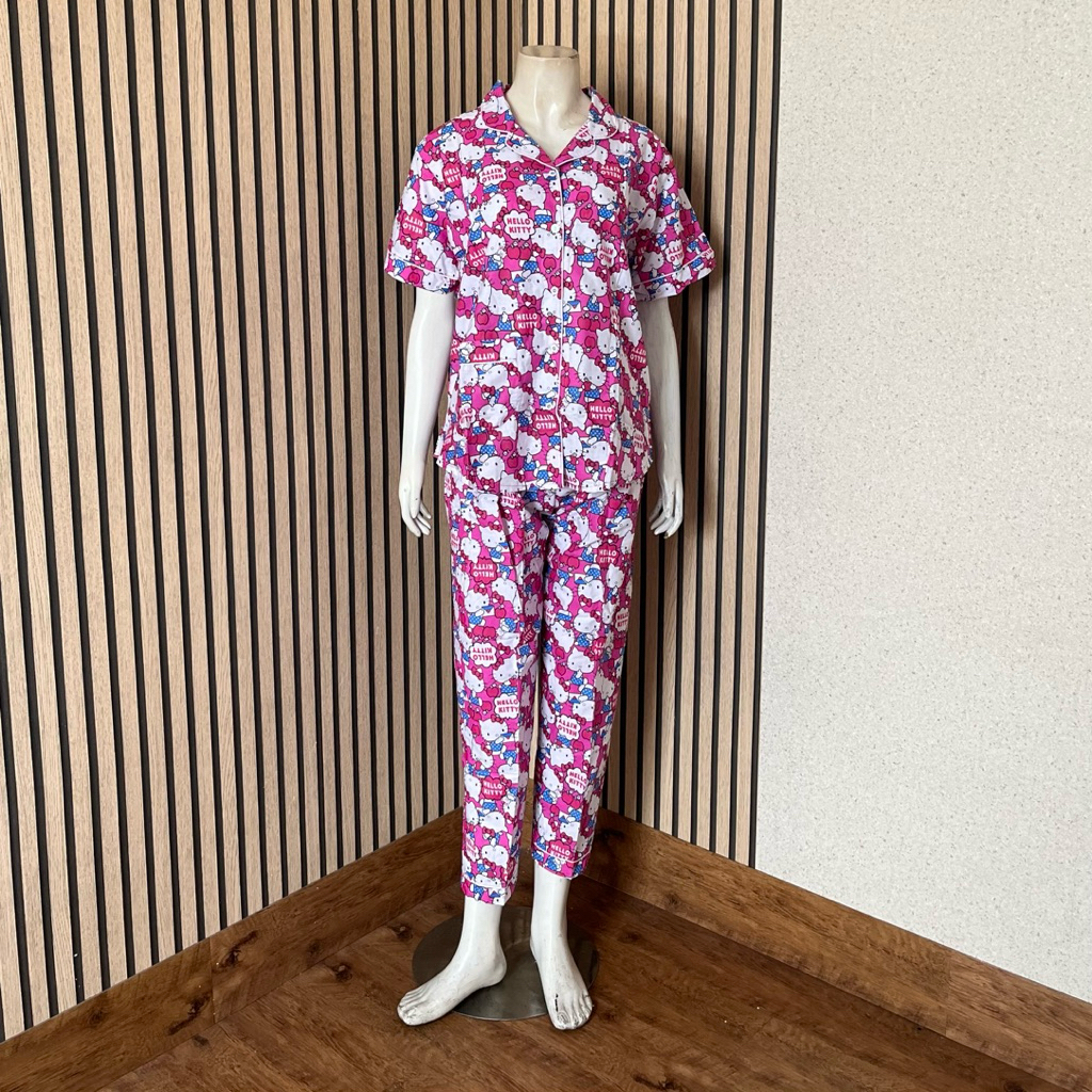 [AJ] - BAJU TIDUR WANITA PIYAMA SIELIE CP KANCING FULL BAHAN KATUN | SIELIE | BAJU TIDUR | ANEKA JAY