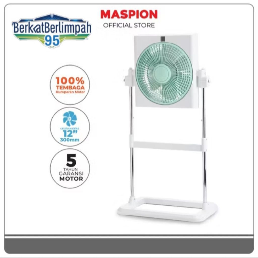 MASPION JF-1204 S (100% ORI) Stand Box fan Kipas Angin Kotak Berdiri 12" 45W