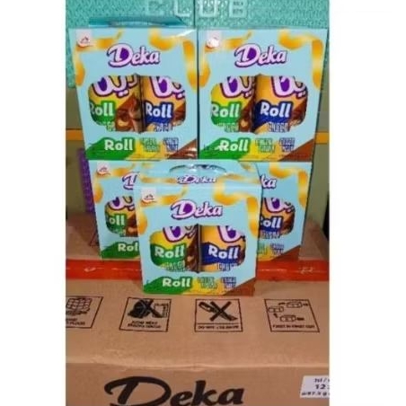 1 DUS (12box) DEKA WAFER ROLL TIN Choco Nut&Choco Banana (Parcel Lebaran)