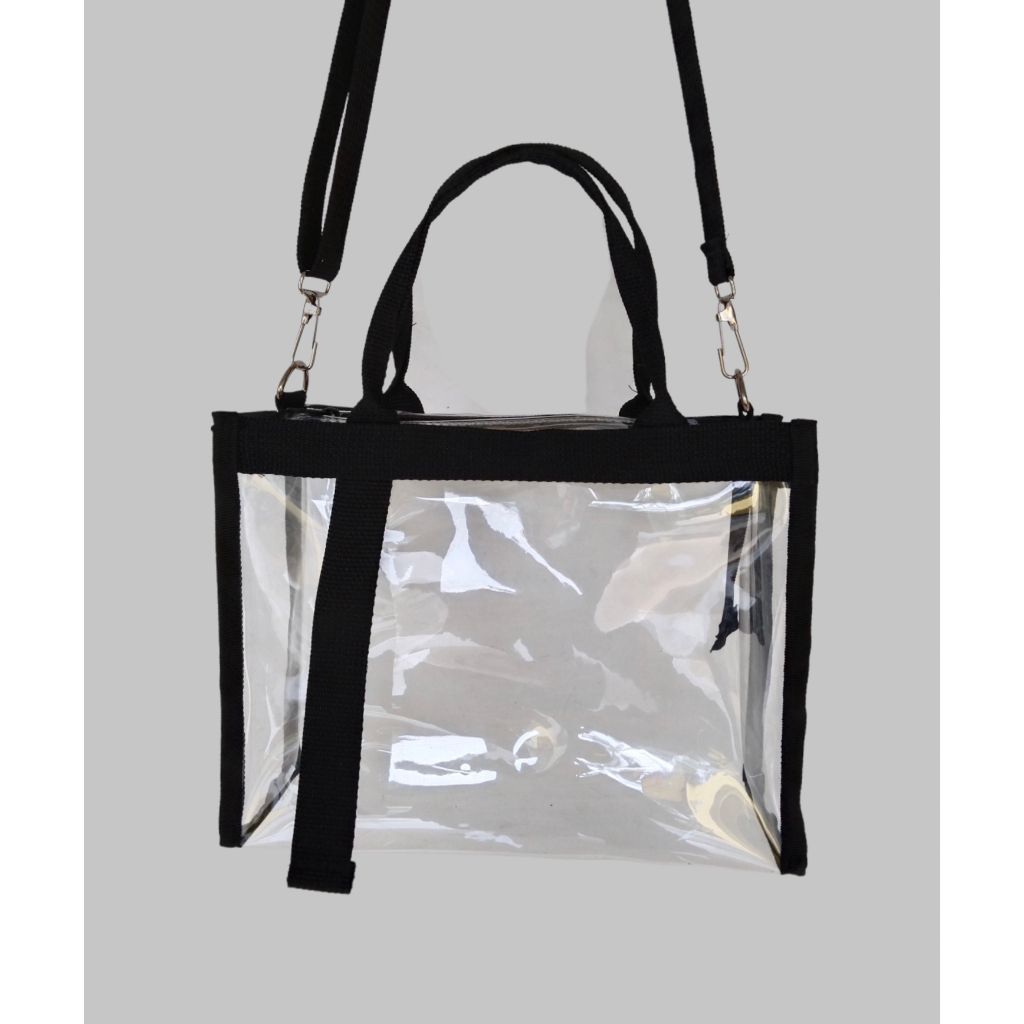 Tas Transparan Bening Kerja - Sling Bag Mika Transparan - Tas Mika Bening Transparan