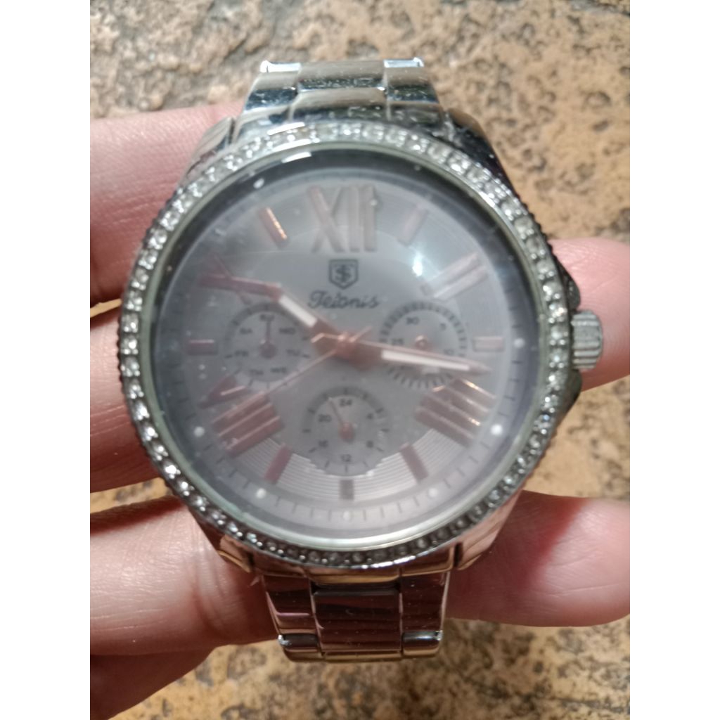 jam tangan pria merk tetonis kondisi mati