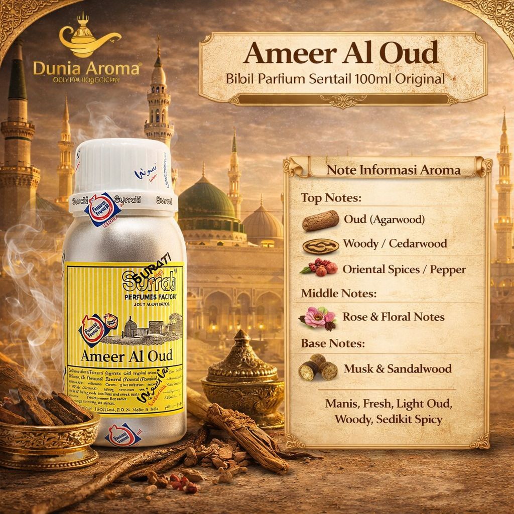 Ameer Oud Bibit Parfum Ameer Al Oud Surrati 100ml Original Bersegel