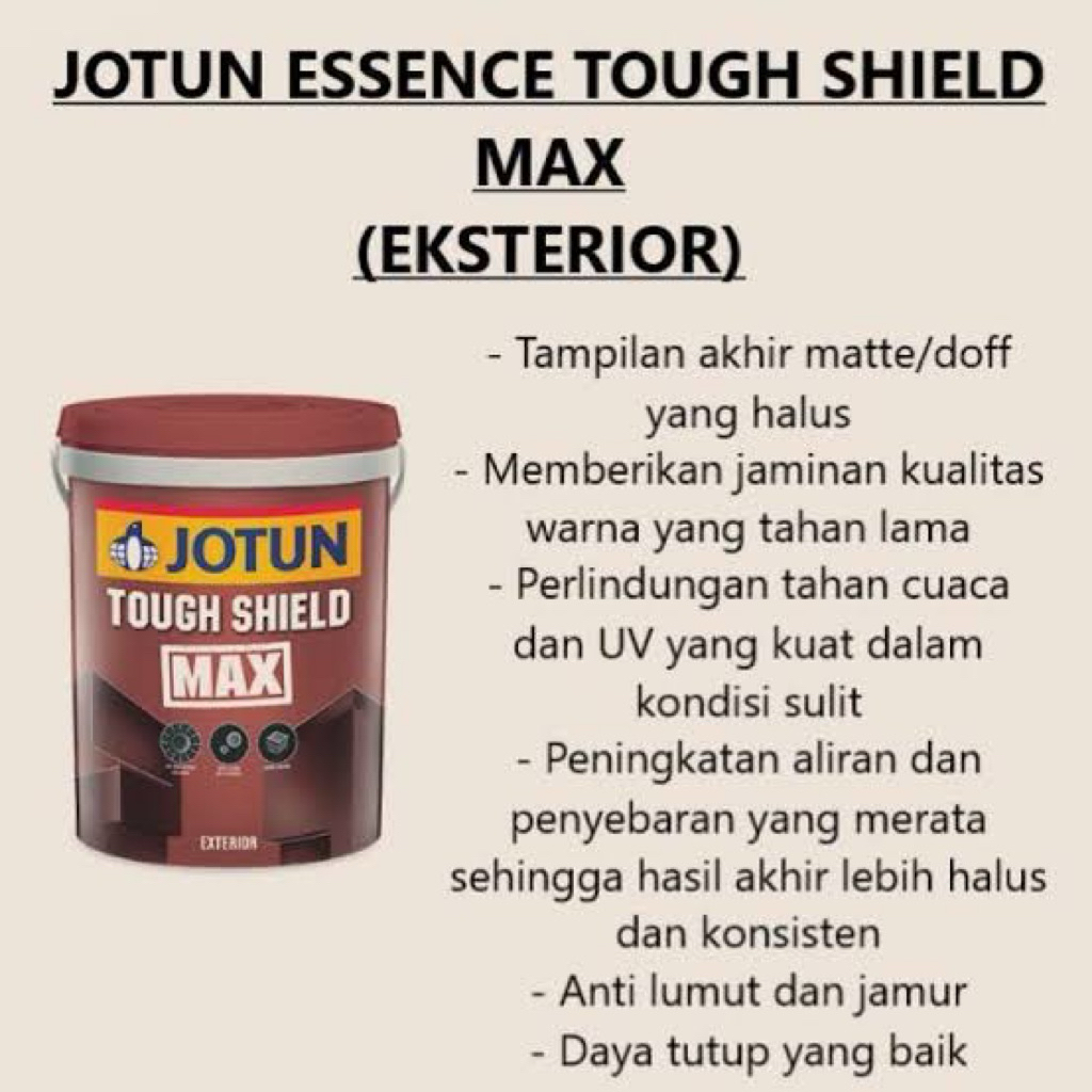 (PART 2) Cat Tembok Exterior JOTUN TOUGH SHIELD MAX 18 Liter/ 25 KG Putih Chi/ Brilliant White/ Cust