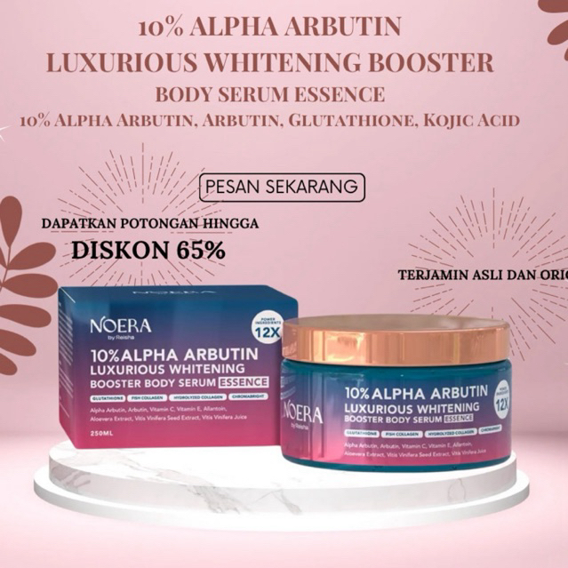 LUXURIOUS WHITENING BOOSTER 10% ALPHA ARBUTIN BODYl SERUM ESSENCE HB BIRU SULTAN HB BANGSAWAN Mencer