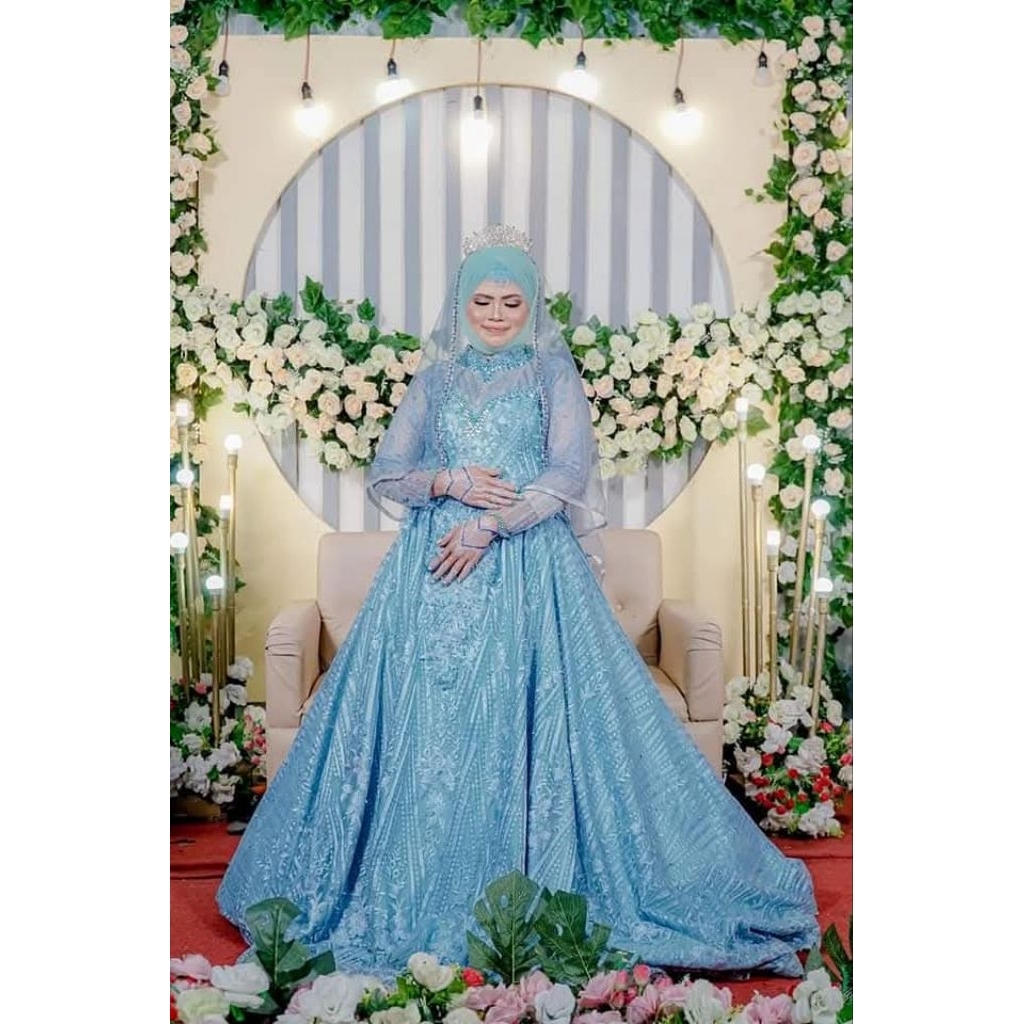 gaun pengantin preloved