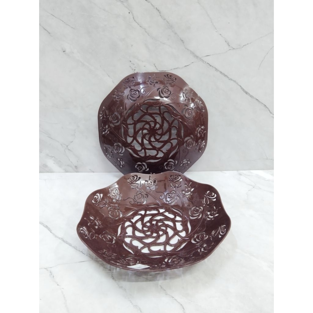 PIRING ROTAN PLASTIK LEMONY / PIRING BUAH PLASTIK - LEMONY