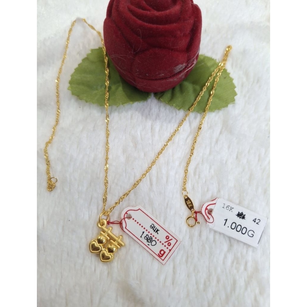 Liontin emas 24k xuang xi mini