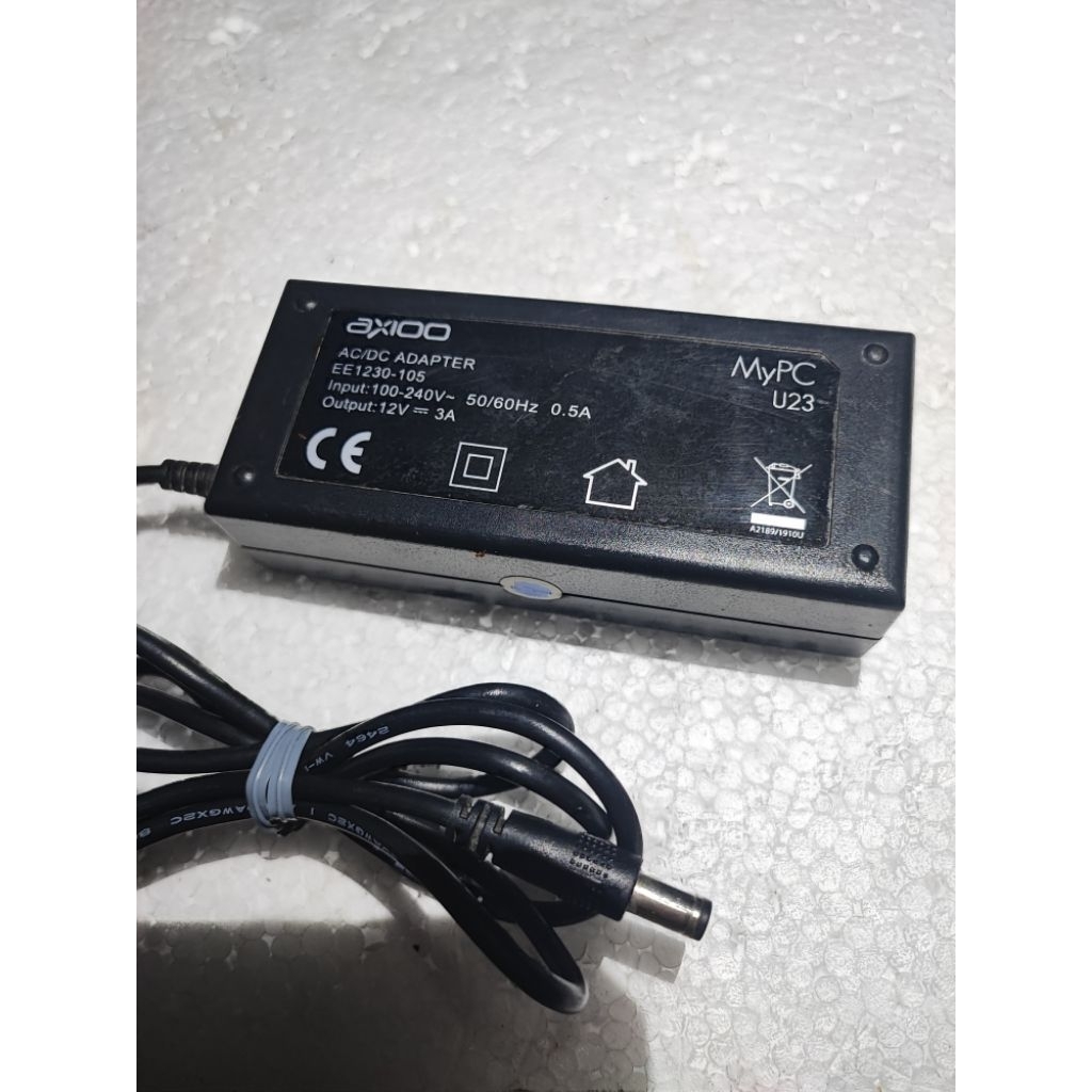Adaptor AXIOO MyPC U23  EE1230-105  12V 3A Jack 5,5mm Lubang besar