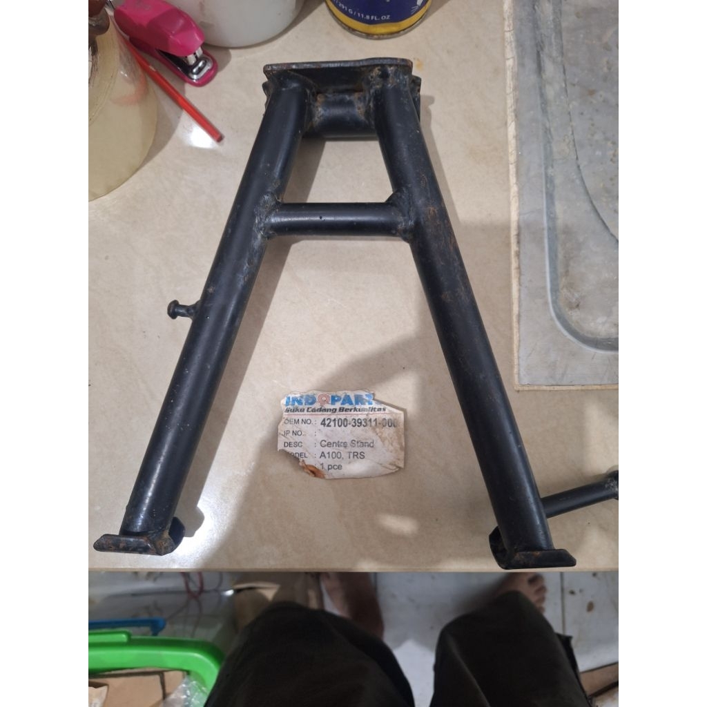 jagang tengah standar tengah cagak 2 suzuki a100 econos x super gp100 gp125 trs trz original indopar