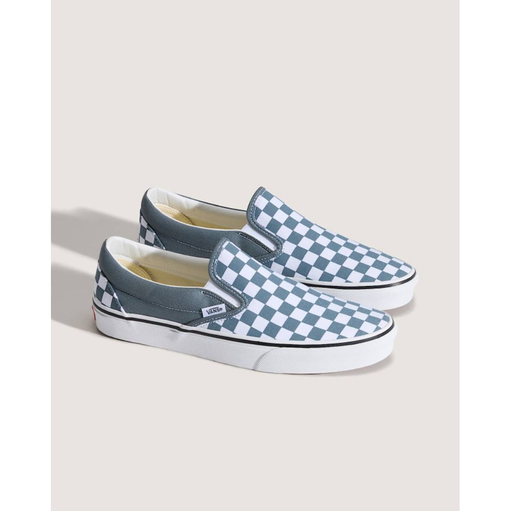 Slip On Vans Checkerboard Blue Mirage Original100%