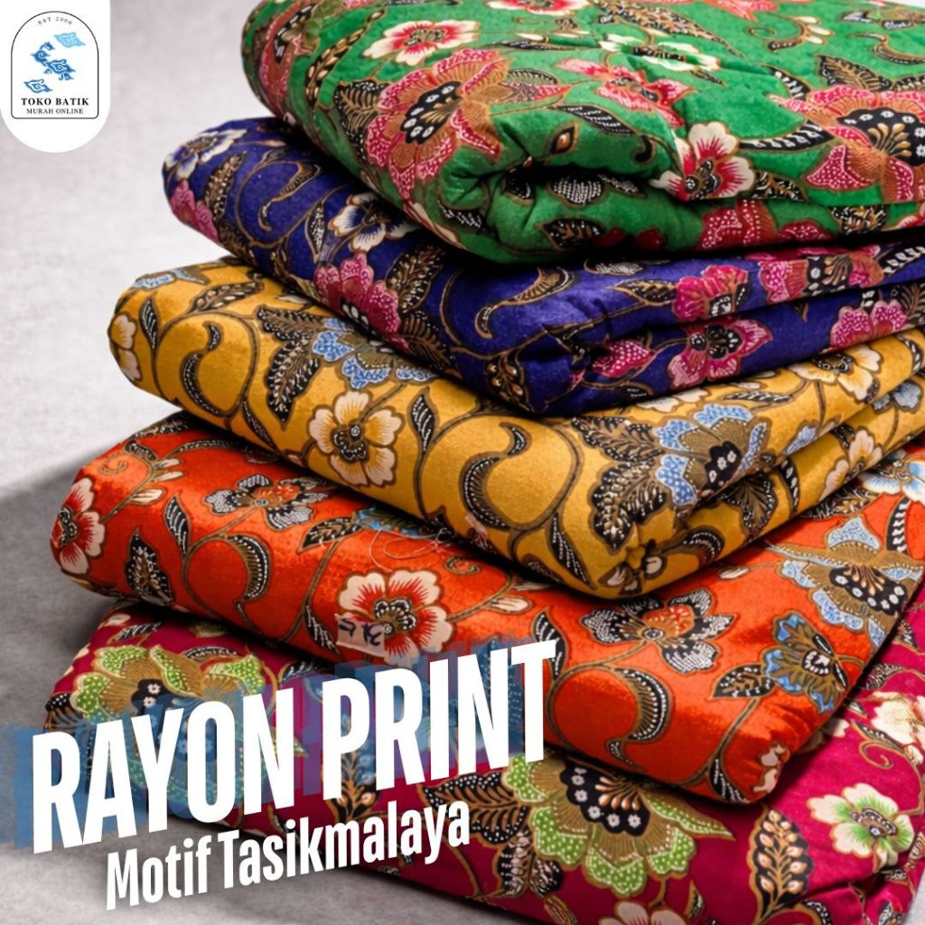 Kain Katun Korea Rayon Silky Viscose Printing Motif "Tasikmalaya" 2025 Original 100% Viscose Premium