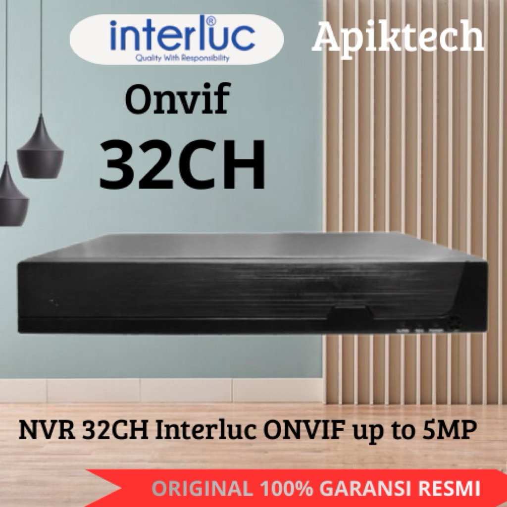 Interluc NVR 32Ch NVR up to 5MP dan Onvif original best for ip camera