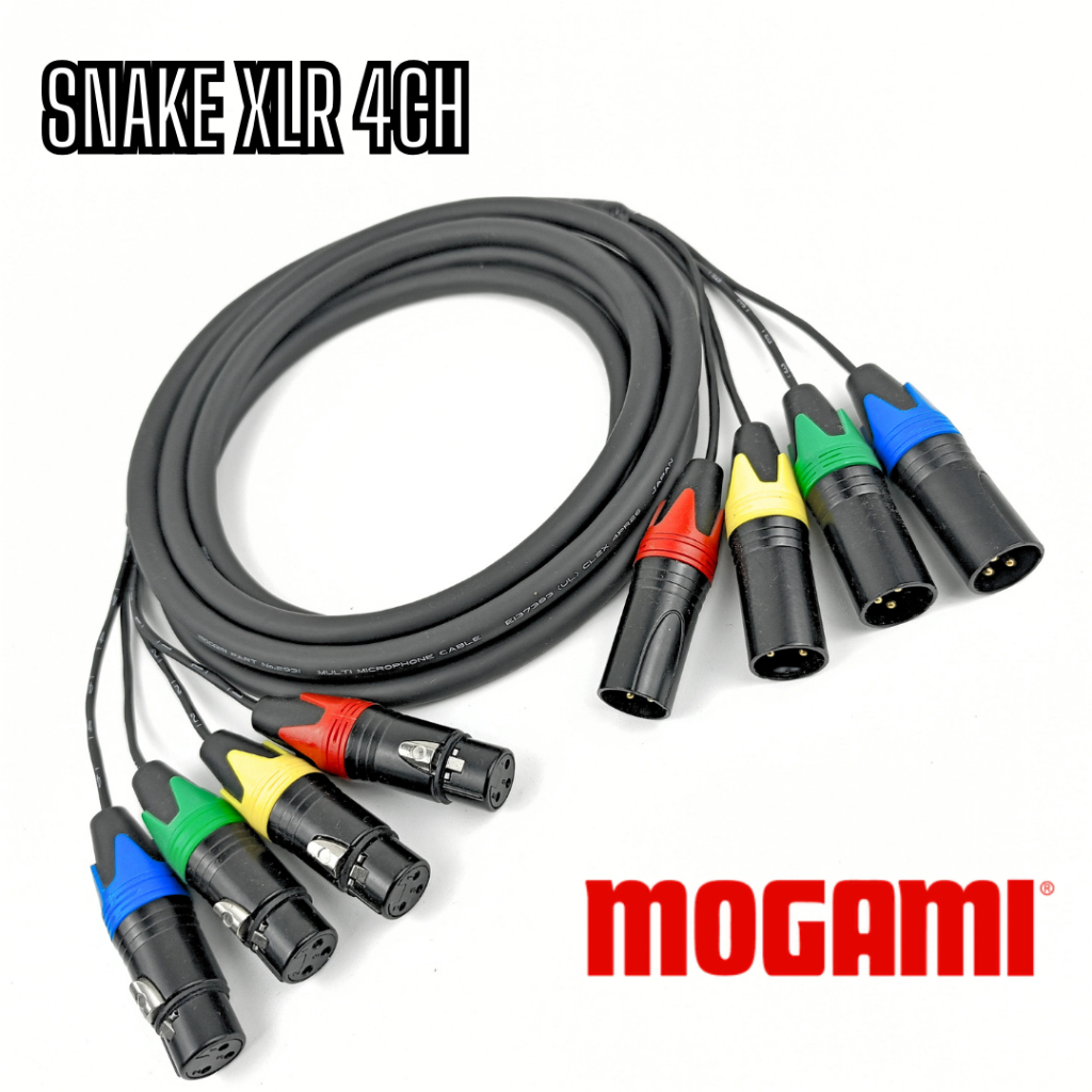 Mogami Kabel Snake 4 Chanel XLR Male to XLR Female Kabel Mogami Tembaga Murni